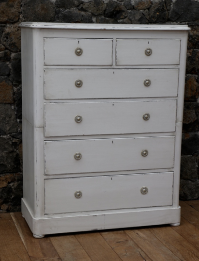 English Pine Painted Chest of Drawers